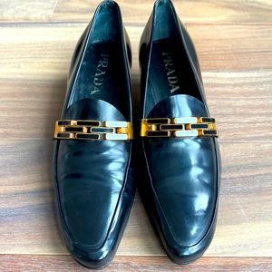 Prada women patent leather shoes
